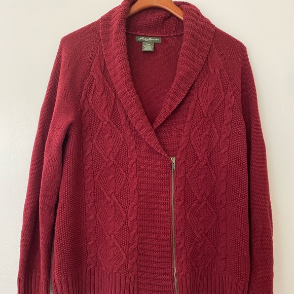 Eddie Bauer maroon sweater - Picture 1 of 7